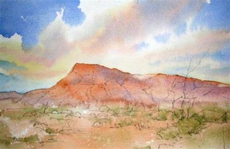 How to Paint Desert Sky in Watercolor – Roland Lee | Desert landscape art, Desert painting ...