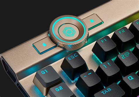 K100 RGB Optical-Mechanical Gaming Keyboard - Midnight Gold