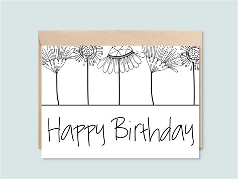 Black And White Free Printable Birthday Cards - FREE PRINTABLE TEMPLATES