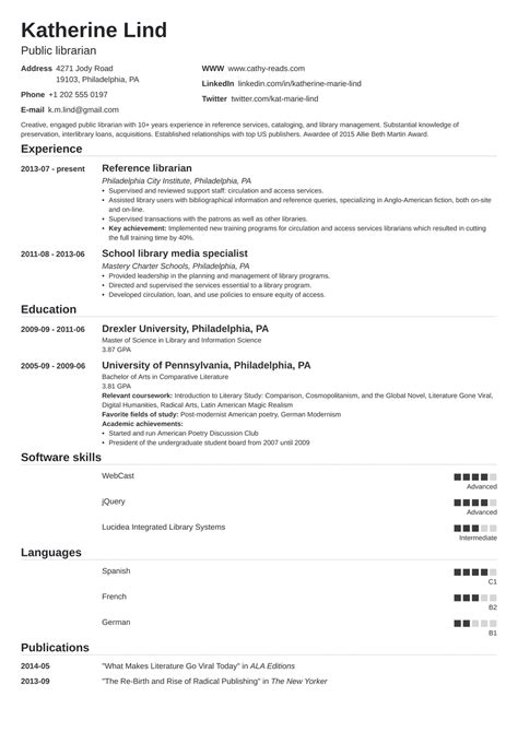 Librarian Resume: Examples, Skills, & Job Description