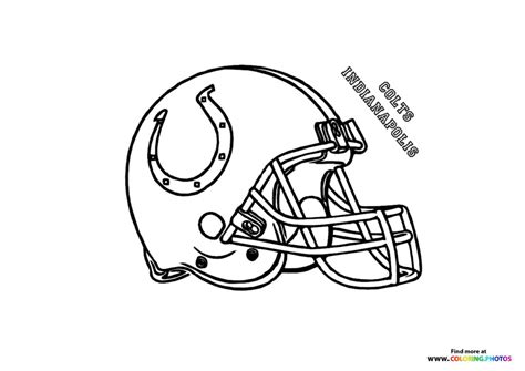 Indianapolis Colts NFL helmet - Coloring Pages for kids