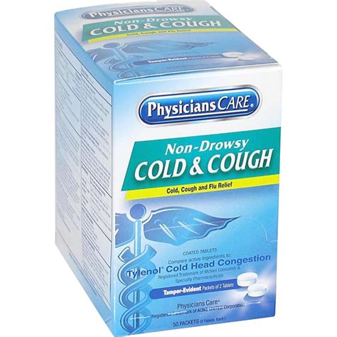 Physicianscare Cold & Cough Medication - For Cough Common Cold - 50 Box - Acm90092 - Medications