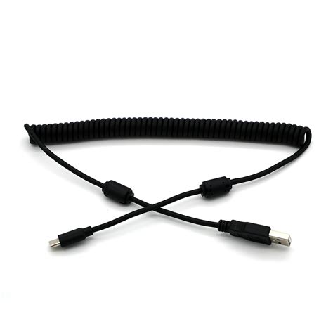 Coiled USB-A to USB-C cable – digirig