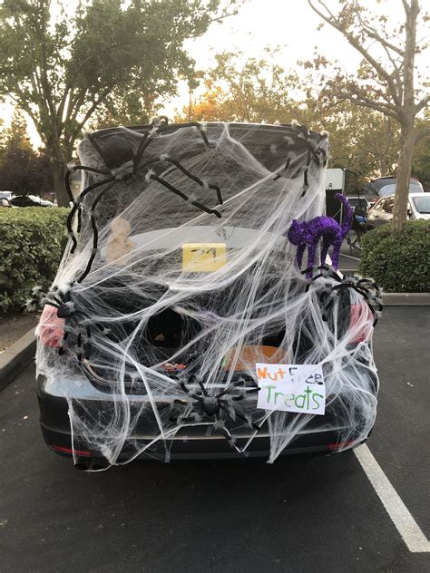 Watch Out for the Spiders! | Trunk or treat, Halloween car decorations, Trunker treat ideas