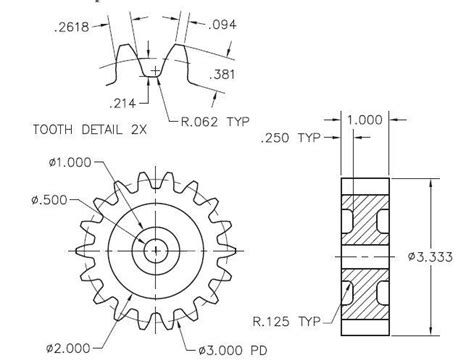 how to make 2d for gear in autocad? - GrabCAD