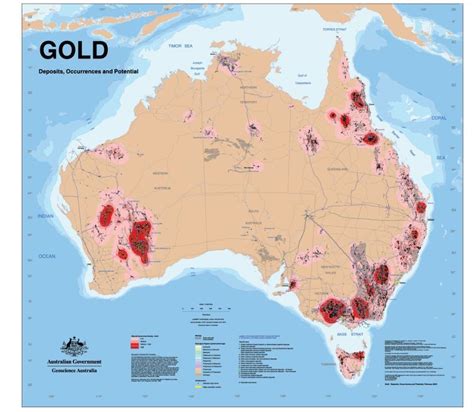 Map of gold deposits and discoveries in Australia | Gold deposit, Gold, Gold map