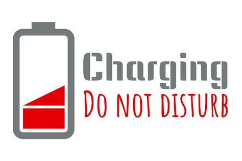 Charging, Do Not Disturb With Low Charge Image Sign Template | Square Signs