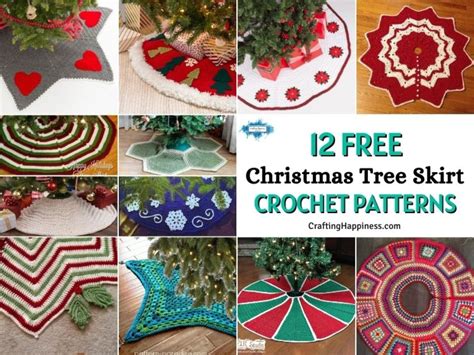 12 Free Christmas Tree Skirt Crochet Patterns - Crafting Happiness