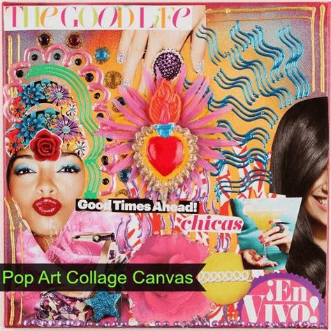 Pop Art Collage Canvas - Crafty Chica