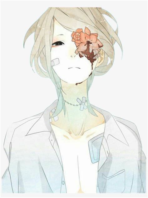 Animeboy Handsome Aesthetic Gore Flower - Aesthetic Depressed Anime ...