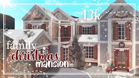 - Christmas / festive family mansion bloxburg - part 1 exterior - 43k - || Roblox , Bloxburg ...