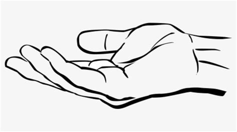 Black, Icon, Left, Right, Outline, Hand, Drawing, Open - Hand Clipart Black And White, HD Png ...