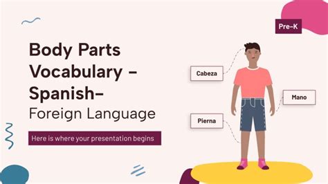 Body Parts Vocabulary - Spanish - Foreign Language - Pre-K