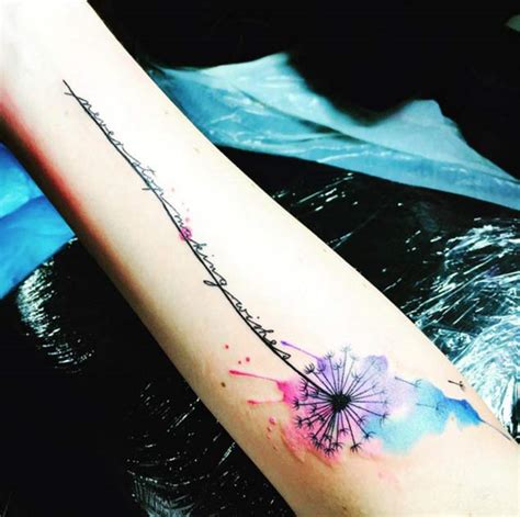 50 Devastatingly Delightful Dandelion Tattoos - TattooBlend