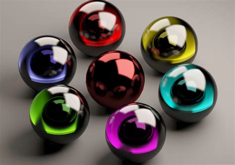 Orbs of Glass and Colors | CGTrader