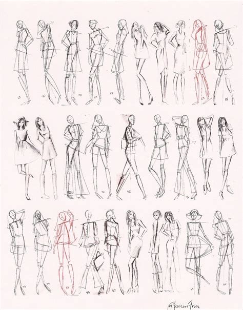 Gesture Fashion Figures (1 minute & 5 minutes) | Fashion illustration sketches, Fashion figure ...