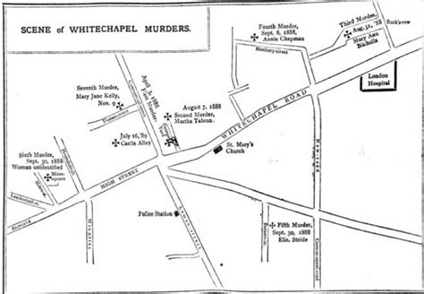 map-of-the-whitechapel-murders | Jack The Ripper Tour