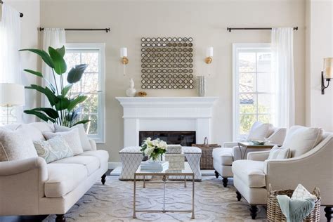 Transitional Living Room Neutral and Calming - Traditional - Living ...