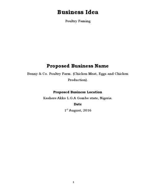 A Business Plan of Poultry Farming | PDF | Poultry | Poultry Farming