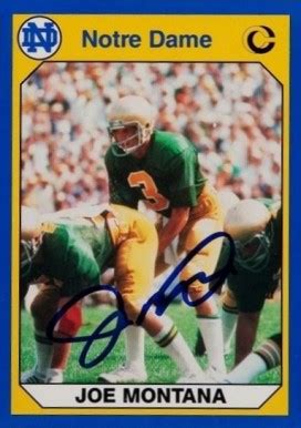 1990 Notre Dame 200 Collegiate Collection Joe Montana #1 Football - VCP Price Guide