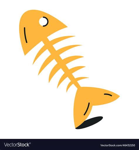 Fish bone Royalty Free Vector Image - VectorStock