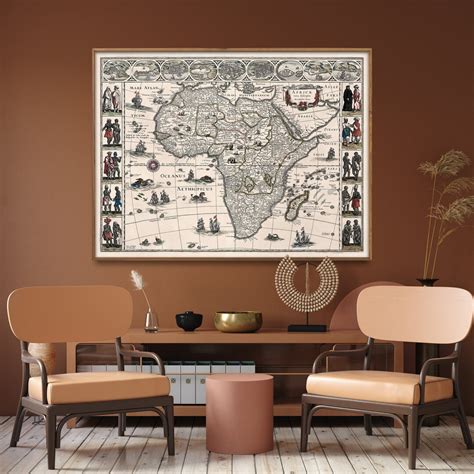 Ancient Africa Map Print Vintage Map of Africa Map Poster Africa Home Wall Art Decor - Etsy