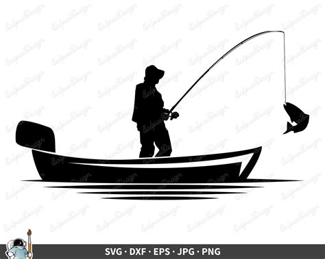 Fisherman SVG Fisherman Silhouette Fisherman Clip Art Fish - Etsy