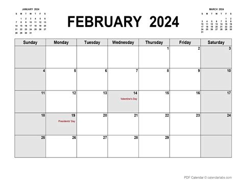 February 2024 Calendar Printable Vertical - Helene Grissel