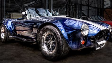 Download wallpaper classic car, cobra, cabrio, blau, other resolution ...