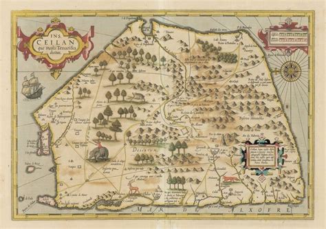 Sri Lanka Map Map of Sri Lanka Old Sri Lanka Map 1598 Old | Etsy | Old ...