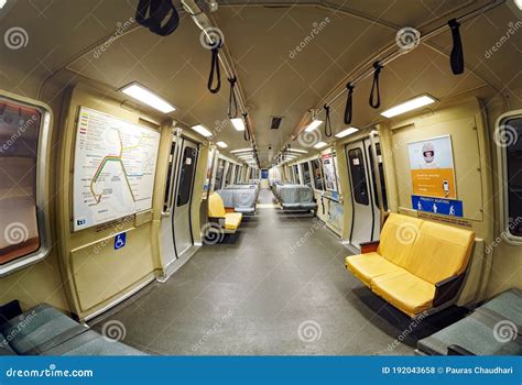 BART Train Inside Underground Embarcadero Bart Station In San Francisco Editorial Photo ...