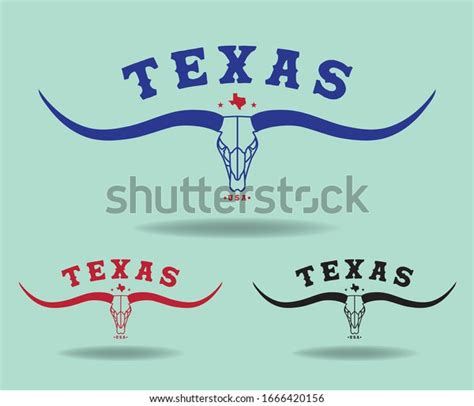 Texas Longhorn Logo Design Concept Small Stock Vector (Royalty Free ...