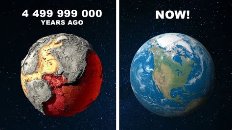 Planet Earth 4,499,999,000 Years Ago - YouTube