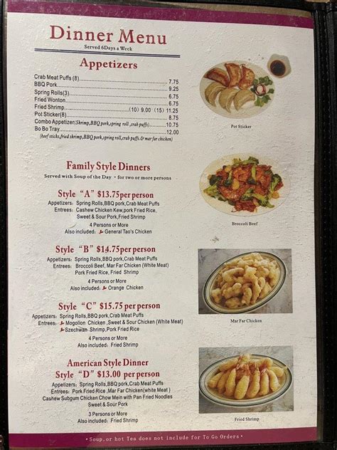 Menu at Four Seasons Restaurant, Grants Pass