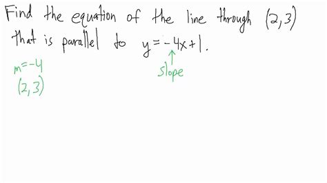 Equation Of A Line Parallel To Another Line