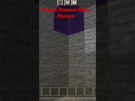 Minecraft Purple Stained Glass illusion #minecraft #waitforend #shorts ...