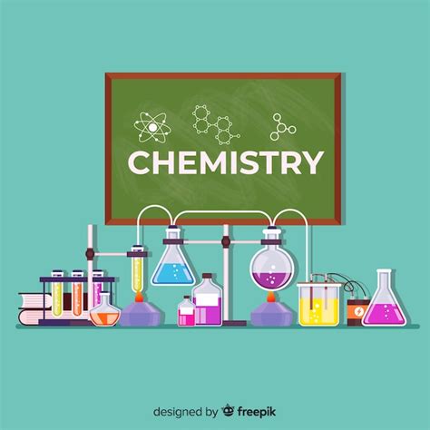 Free Vector | Colorful flat chemistry background