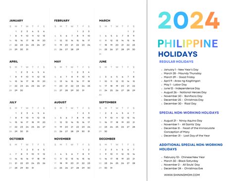 Philippine Calendar 2024 With Holidays Printable Pdf Download - Zarla Kathryne