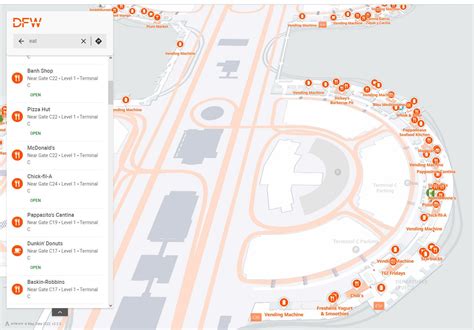 Terminal C map DFW airport at the Dallas Fort Worth Texas