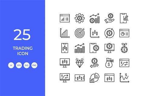 Trading Icon Set, Icons ft. icon & trading - Envato Elements