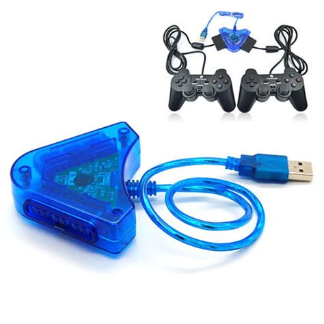 Dual Port Gamepad Game Controller to PC USB Converter for PlayStation2 ...