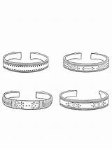 Bracelet coloring pages sketch template