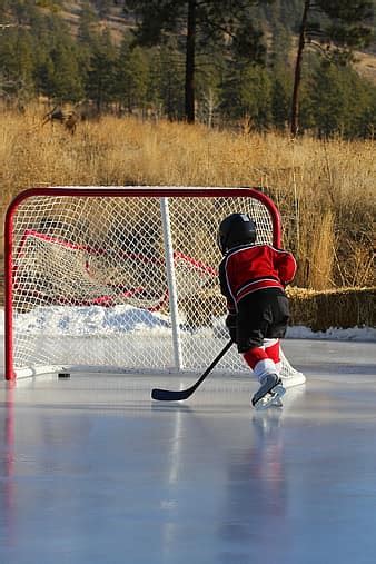 hockey, net, hockey rink, outdoor, ice, sport, winter, goal, empty | Pikist