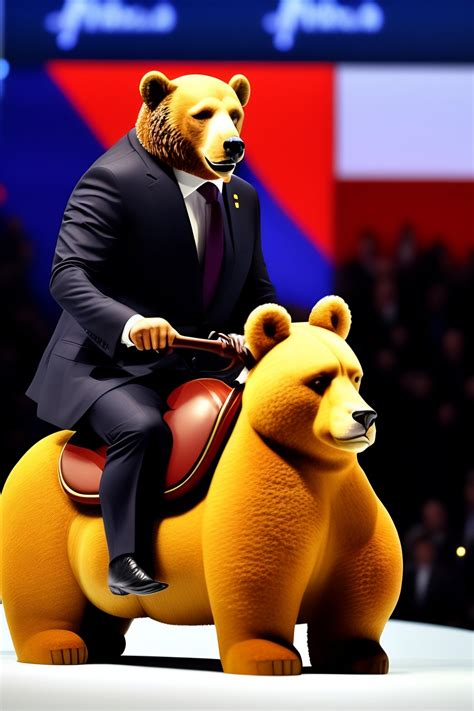 Lexica - Vladimir Putin riding a bear