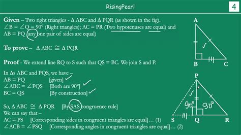 RHS (Right angle-Hypotenuse-Side) Congruence rule - YouTube