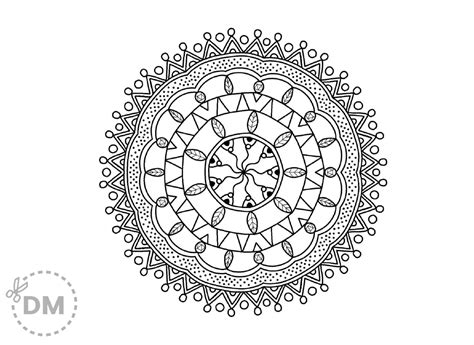 Tribal Mandala Coloring Page for Adults - diy-magazine.com