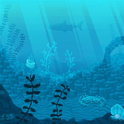 ArtStation - Underwater Scene (Pixel Animation)