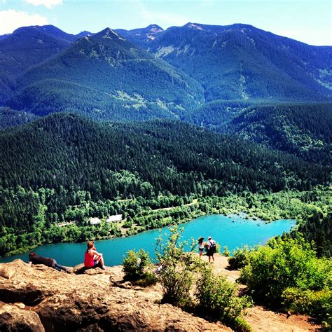 Rattlesnake Ridge looking down on Rattlesnake Lake. North Bend Washington. | Hiking | Pinterest ...