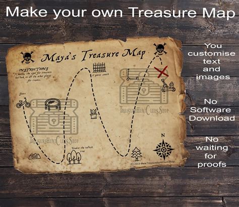 Custom Treasure Map | Indoor & Outdoor Templates | Personalise today ...