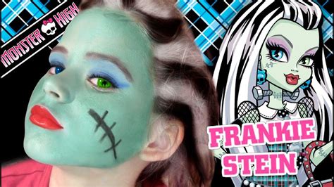 Frankie Stein Monster High Doll Costume Makeup Tutorial for Halloween - YouTube